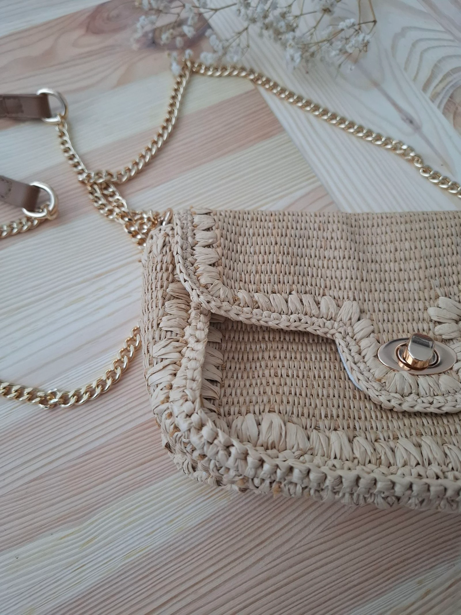 🤎 Sac à main bandoulière effet paille / jute – bohème chic – neuf – photo 2
